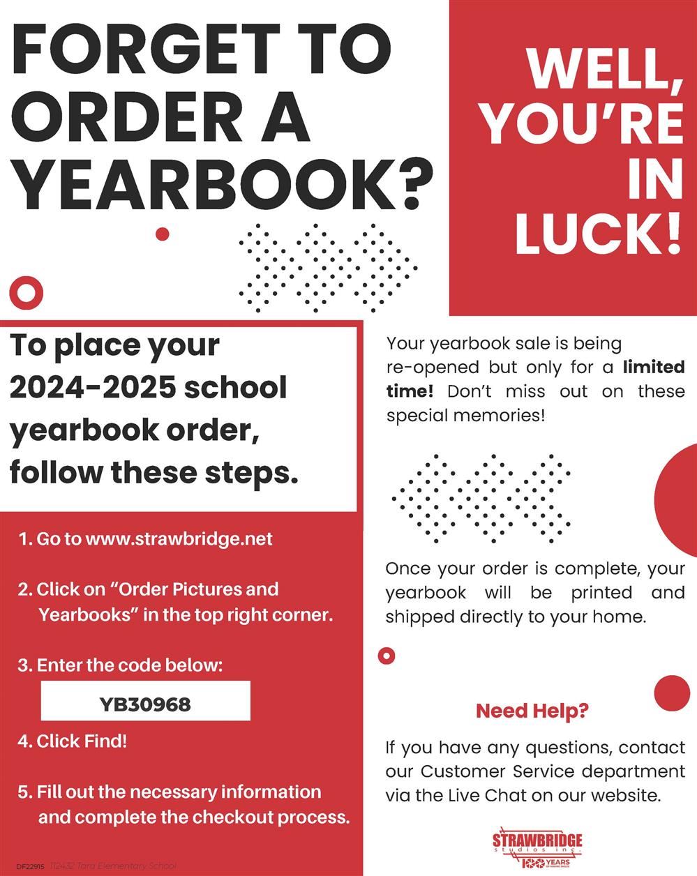  Forget to Order a Yearbook?